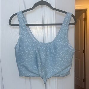 NWT Coral Reef baby blue floral swim top Size XL